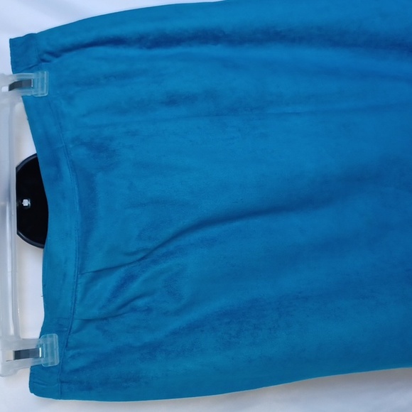 VINTAGE 1970s Gloriasuede Turquoise Blue MIDI Skirt, size 8 - Picture 2 of 7